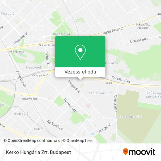 Kerko Hungária Zrt térkép