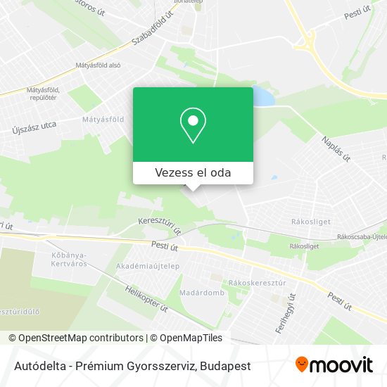 Autódelta - Prémium Gyorsszerviz térkép