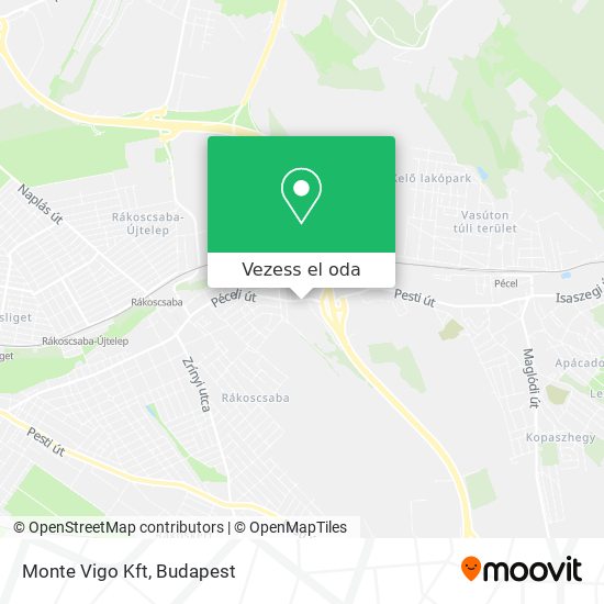 Monte Vigo Kft térkép