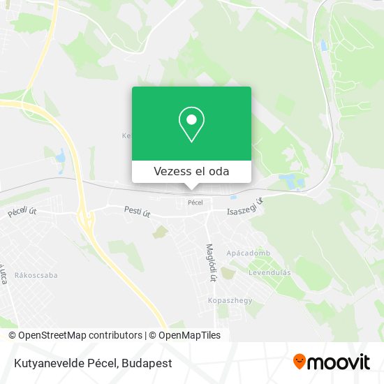 Kutyanevelde Pécel térkép