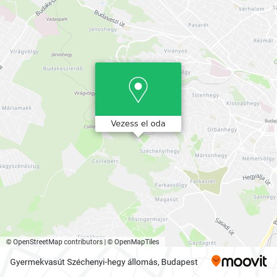 Gyermekvasút Széchenyi-hegy állomás térkép