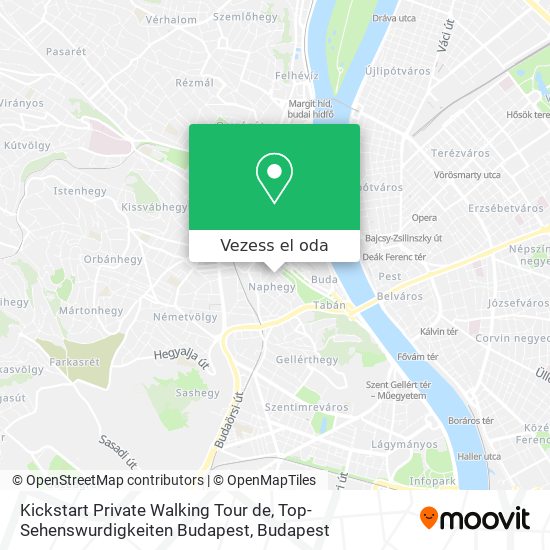 Kickstart Private Walking Tour de, Top-Sehenswurdigkeiten Budapest térkép