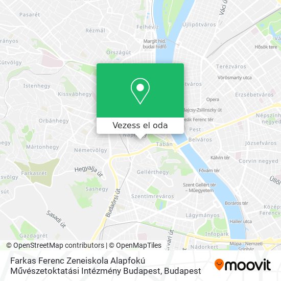 Farkas Ferenc Zeneiskola Alapfokú Művészetoktatási Intézmény Budapest térkép
