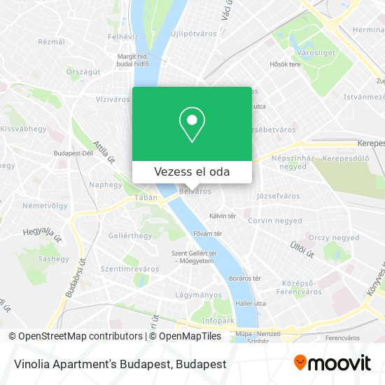 Vinolia Apartment's Budapest térkép