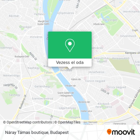 Náray Támas boutique térkép