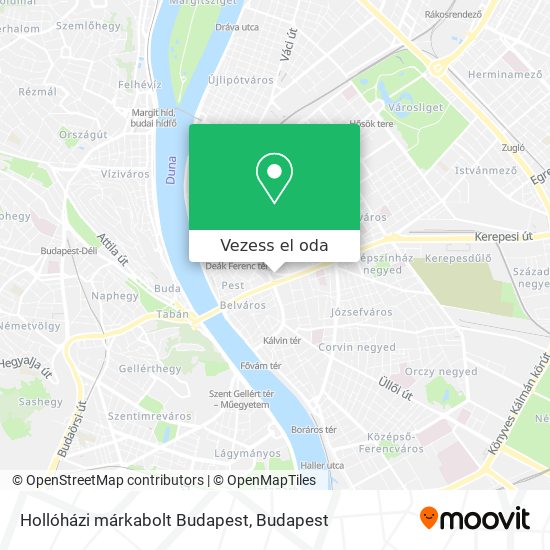 Hollóházi márkabolt Budapest térkép