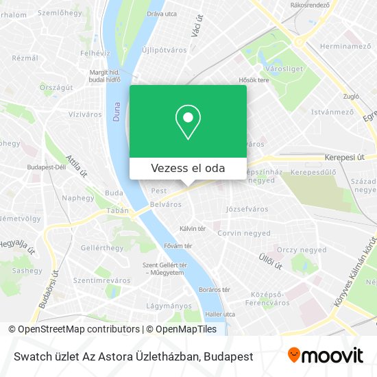 Swatch üzlet Az Astora Üzletházban térkép