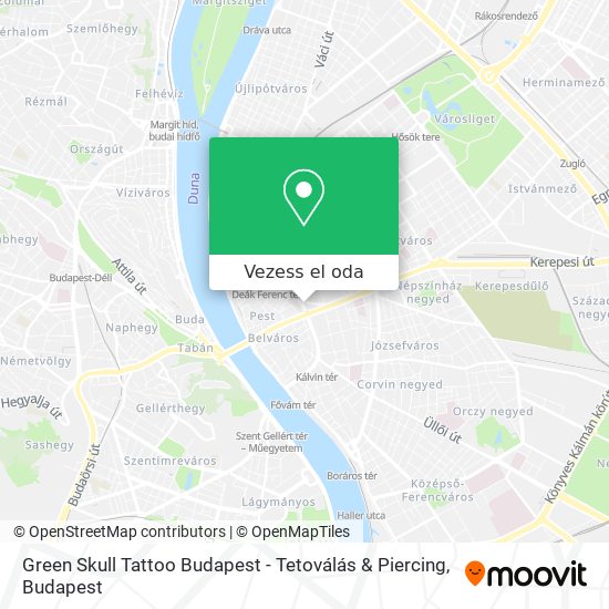 Green Skull Tattoo Budapest - Tetoválás & Piercing térkép