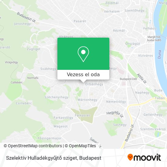 Szelektív Hulladékgyűjtő sziget térkép