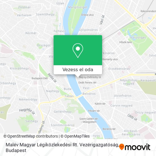 Malév Magyar Légiközlekedési Rt. Vezérigazgatóság térkép