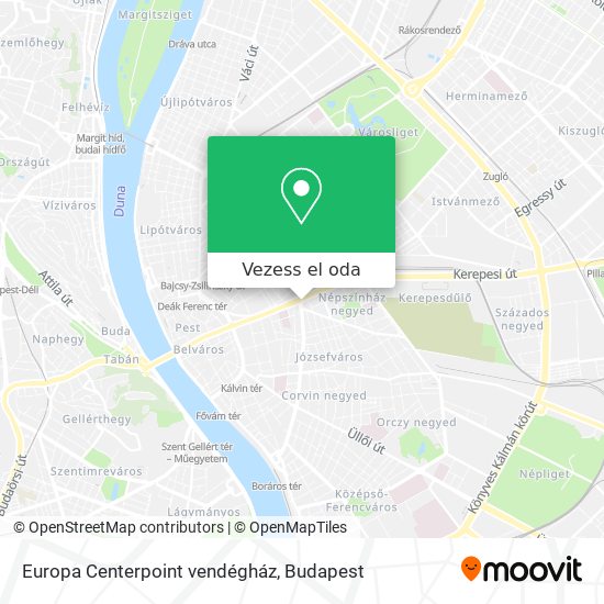 Europa Centerpoint vendégház térkép