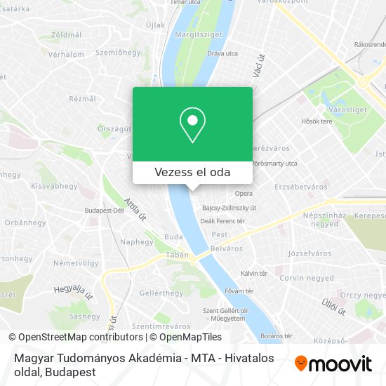 Magyar Tudományos Akadémia - MTA - Hivatalos oldal térkép