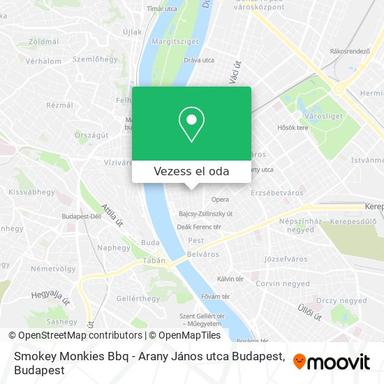 Smokey Monkies Bbq - Arany János utca Budapest térkép