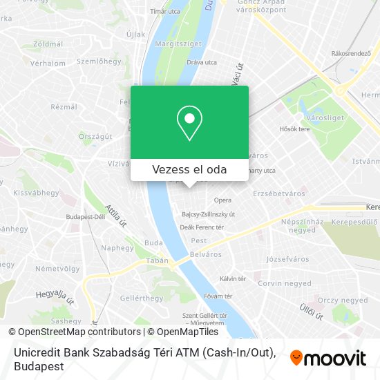 Unicredit Bank Szabadság Téri ATM (Cash-In / Out) térkép
