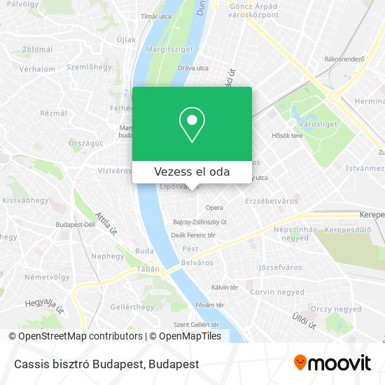 Cassis bisztró Budapest térkép