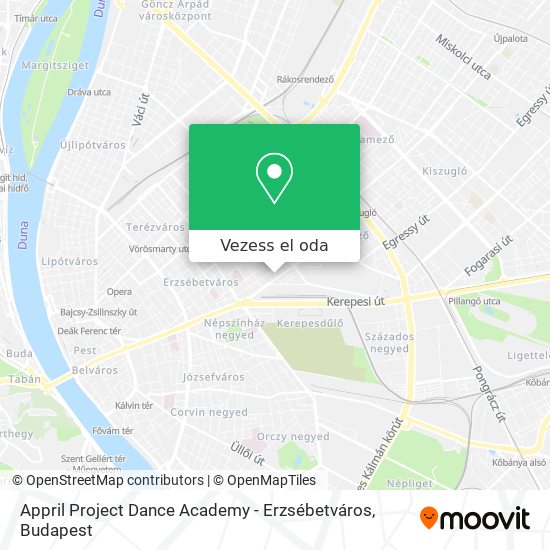 Appril Project Dance Academy - Erzsébetváros térkép