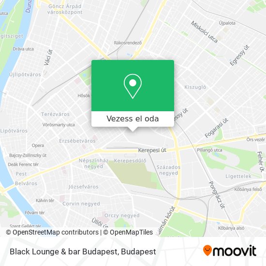 Black Lounge & bar Budapest térkép