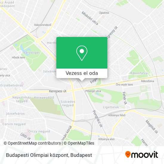 Budapesti Olimpiai központ térkép