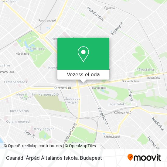 Csanádi Árpád Általános Iskola térkép