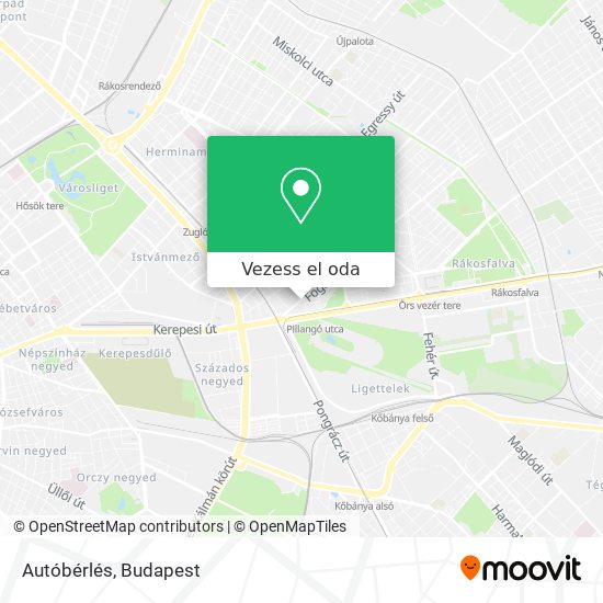 Autóbérlés térkép