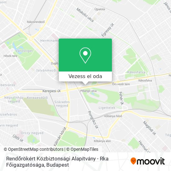 Rendőrökért Közbiztonsági Alapítvány - Rka Főigazgatósága térkép