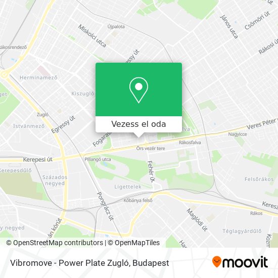 Vibromove - Power Plate Zugló térkép