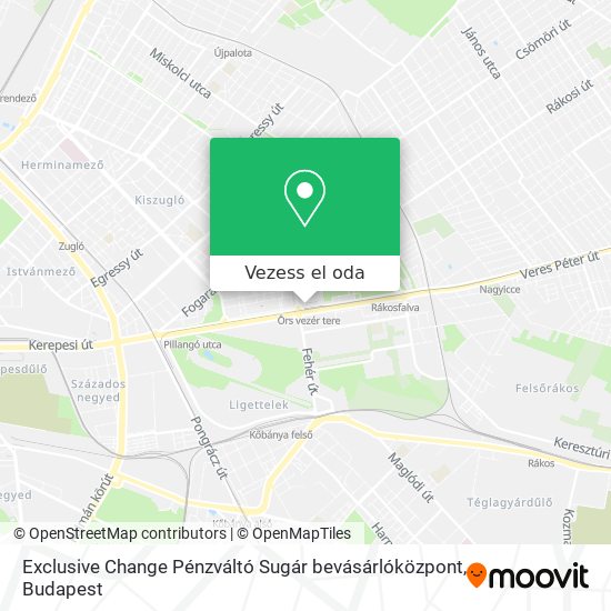 Exclusive Change Pénzváltó Sugár bevásárlóközpont térkép