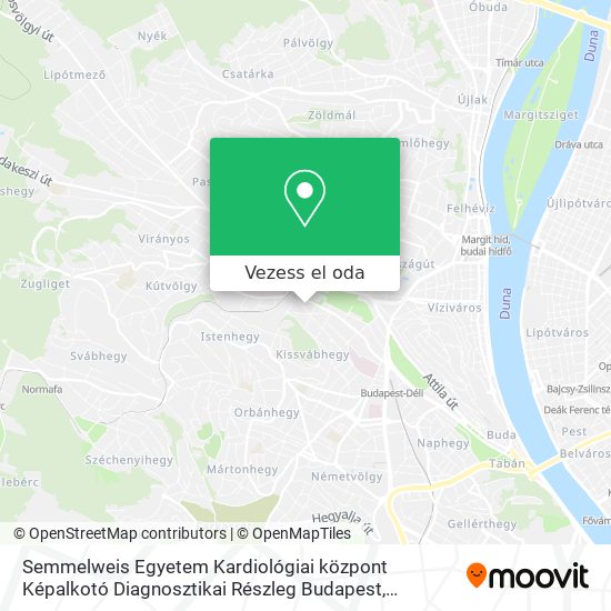 Semmelweis Egyetem Kardiológiai központ Képalkotó Diagnosztikai Részleg Budapest térkép