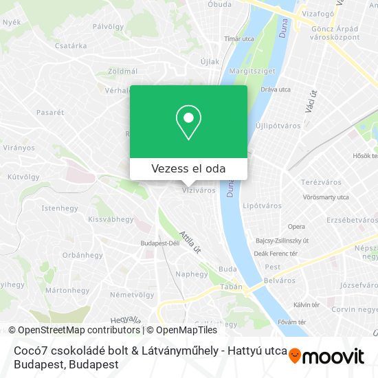 Cocó7 csokoládé bolt & Látványműhely - Hattyú utca Budapest térkép