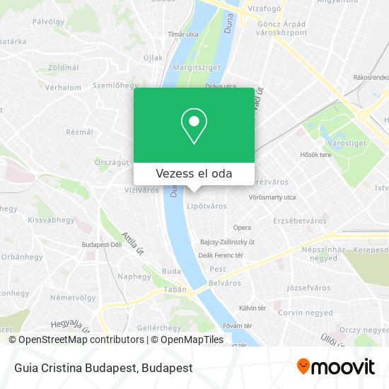 Guia Cristina Budapest térkép