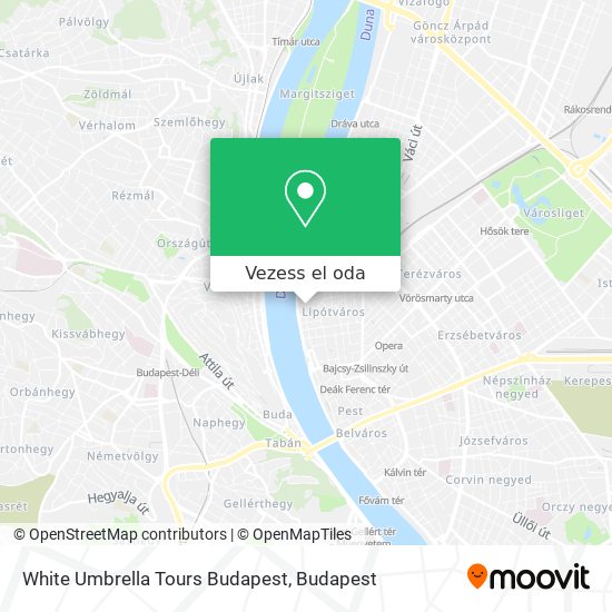 White Umbrella Tours Budapest térkép