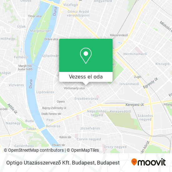 Optigo Utazásszervező Kft. Budapest térkép