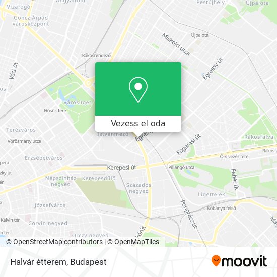 Halvár étterem térkép