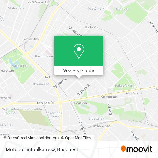 Motopol autóalkatrész térkép