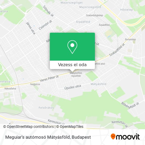 Meguiar's autómosó Mátyásföld térkép