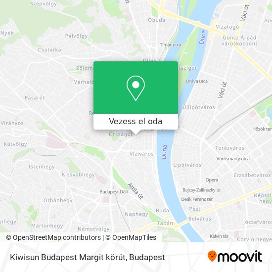 Kiwisun Budapest Margit körút térkép