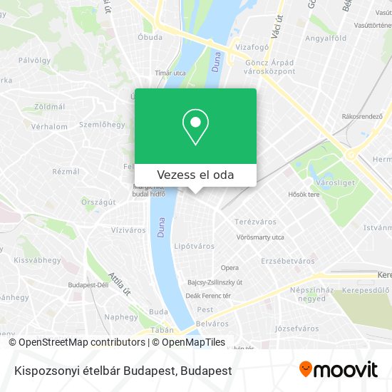 Kispozsonyi ételbár Budapest térkép