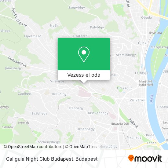 Caligula Night Club Budapest térkép