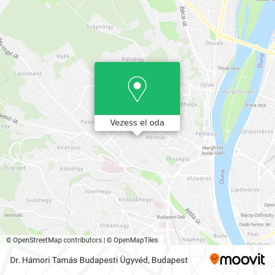 Dr. Hámori Tamás Budapesti Ügyvéd térkép