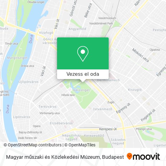 Magyar műszaki és Közlekedési Múzeum térkép