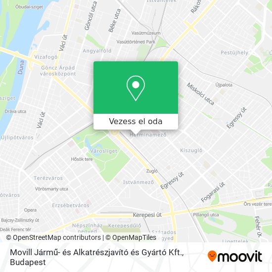 Movill Jármű- és Alkatrészjavító és Gyártó Kft. térkép
