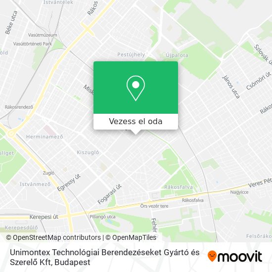Unimontex Technológiai Berendezéseket Gyártó és Szerelő Kft térkép