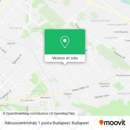 Rákosszentmihály 1 posta Budapest térkép