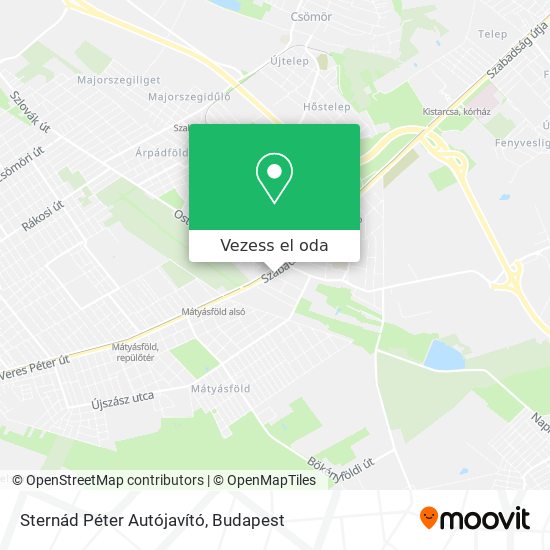 Sternád Péter Autójavító térkép
