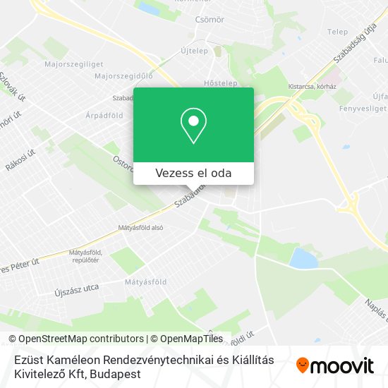 Ezüst Kaméleon Rendezvénytechnikai és Kiállítás Kivitelező Kft térkép