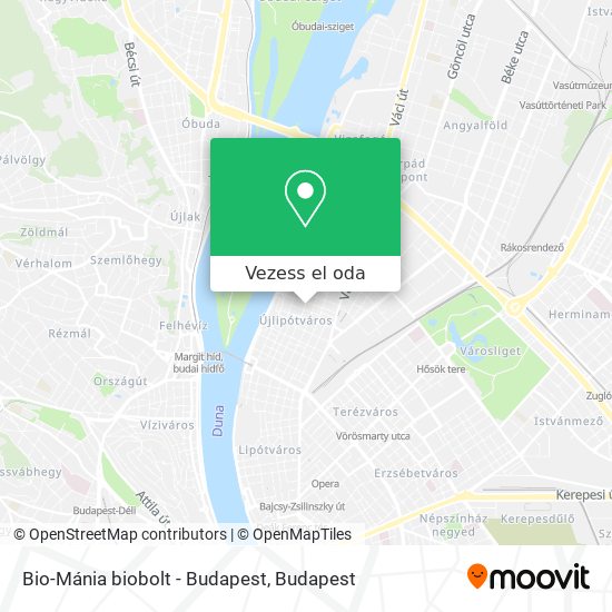 Bio-Mánia biobolt - Budapest térkép