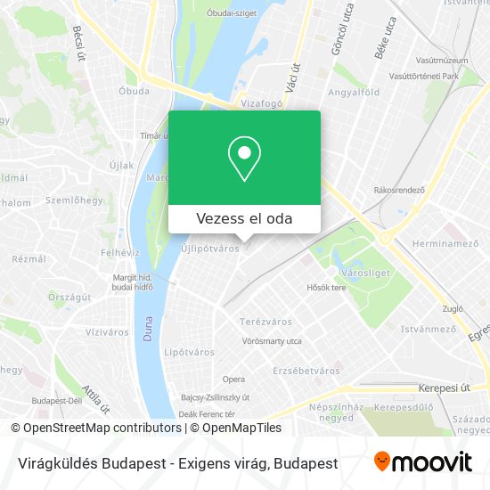 Virágküldés Budapest - Exigens virág térkép