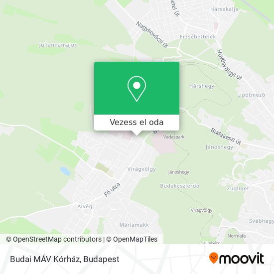 Budai MÁV Kórház térkép