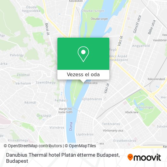 Danubius Thermál hotel Platán étterme Budapest térkép