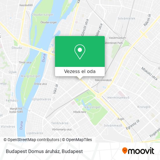 Budapest Domus áruház térkép